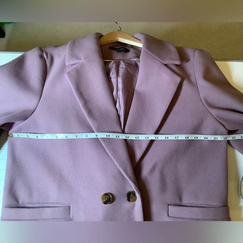 CoffeeShop Mauve Double-Breasted Peacoat - Women's XL - Like New - Picture 8 of 11